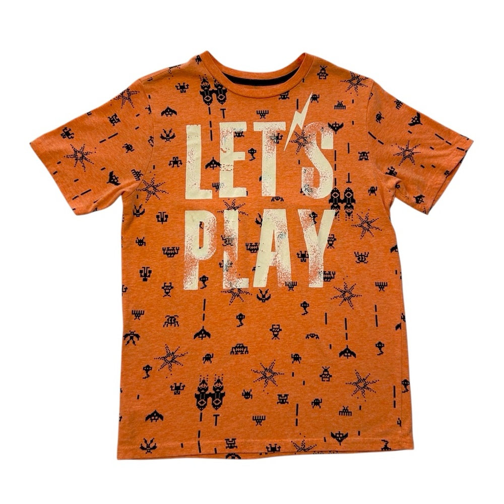 Wonder Nation T Shirt Kid XL 14/16 Graphic Let's Play Gamer Video Game Retro GUC